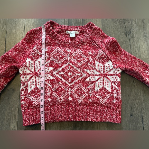 Kaisley Red and White Snowflake Wool Blend Sweater Size Small - Picture 8 of 9